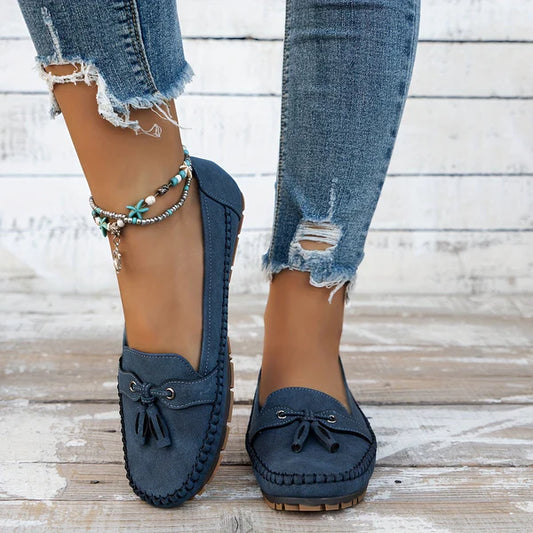 Nadine™ | Mocasines Clásicos con Detalle de Borlas